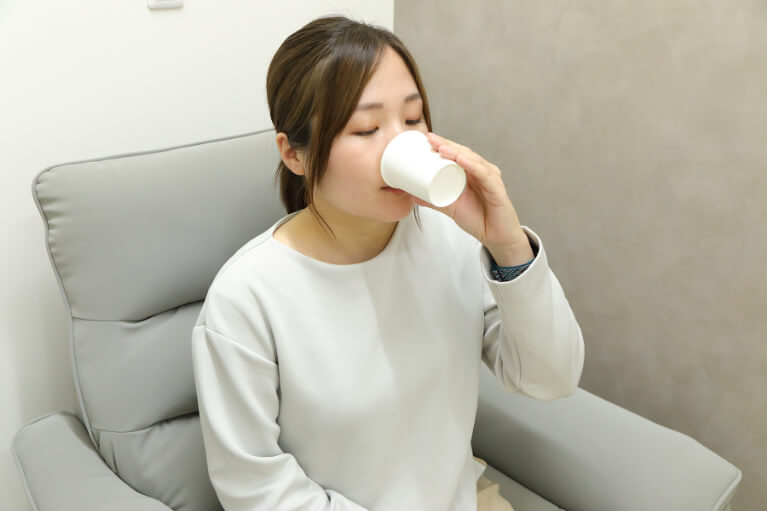 下剤はご自宅かクリニックどちらでも内服可能